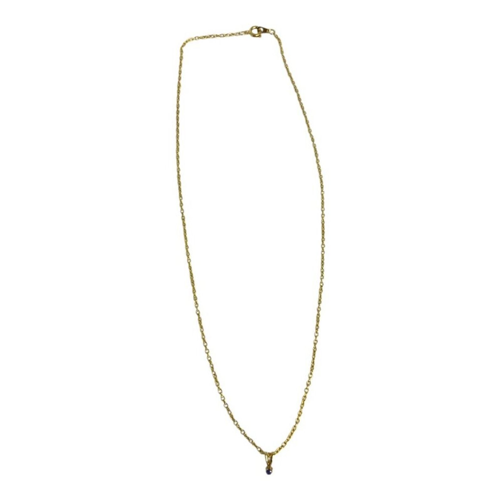 Other Delicate Gold Tone Blue Stone Charm Necklace Size ONE SIZE - 5 Thumbnail