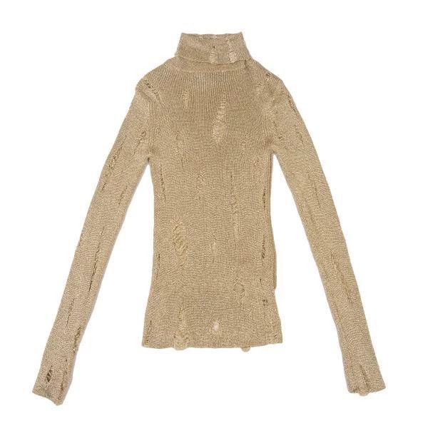 Comme des Garcons Comme des Garcons Vintage gold hole knitted top Size S / US 4 / IT 40 - 2 Thumbnail