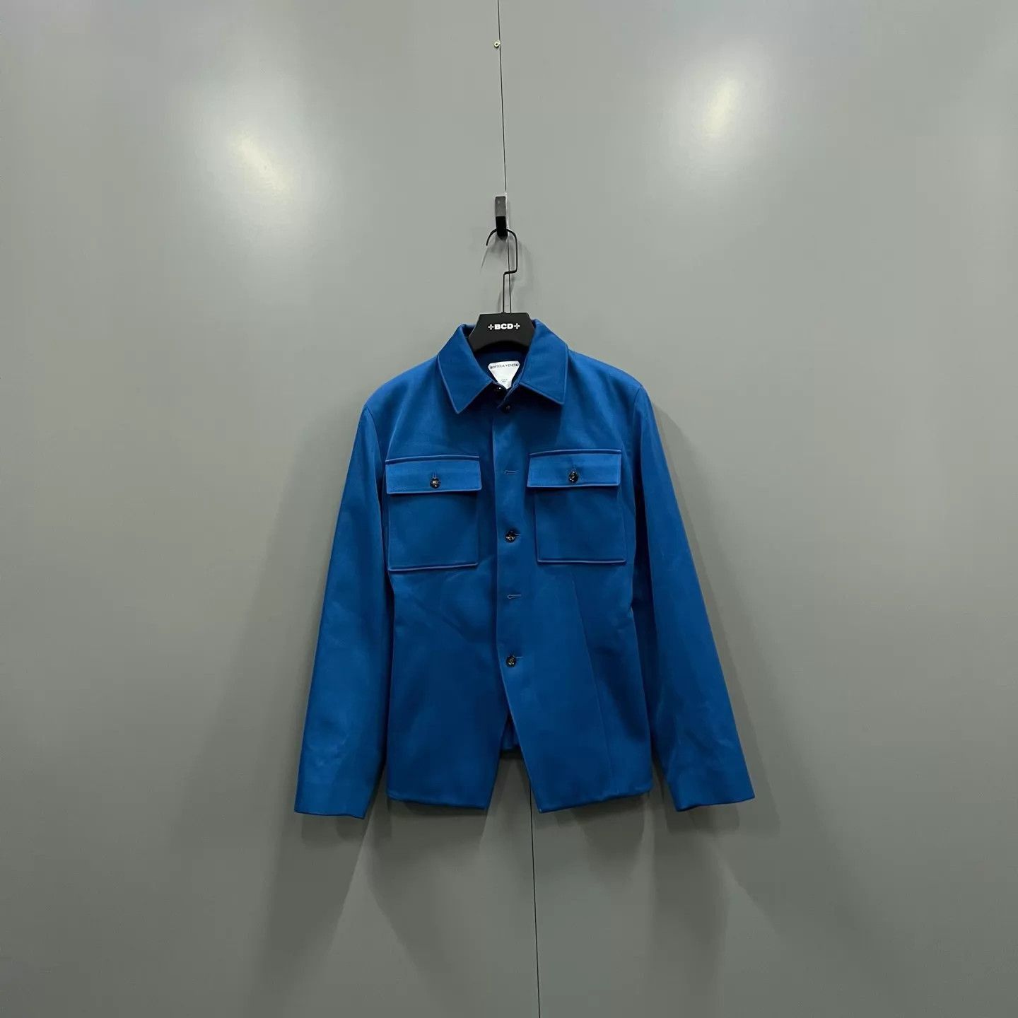 Bottega Veneta Blue Button-Up Light Jacket with Chest Pockets Size US XS / EU 42 / 0 - 1 Thumbnail
