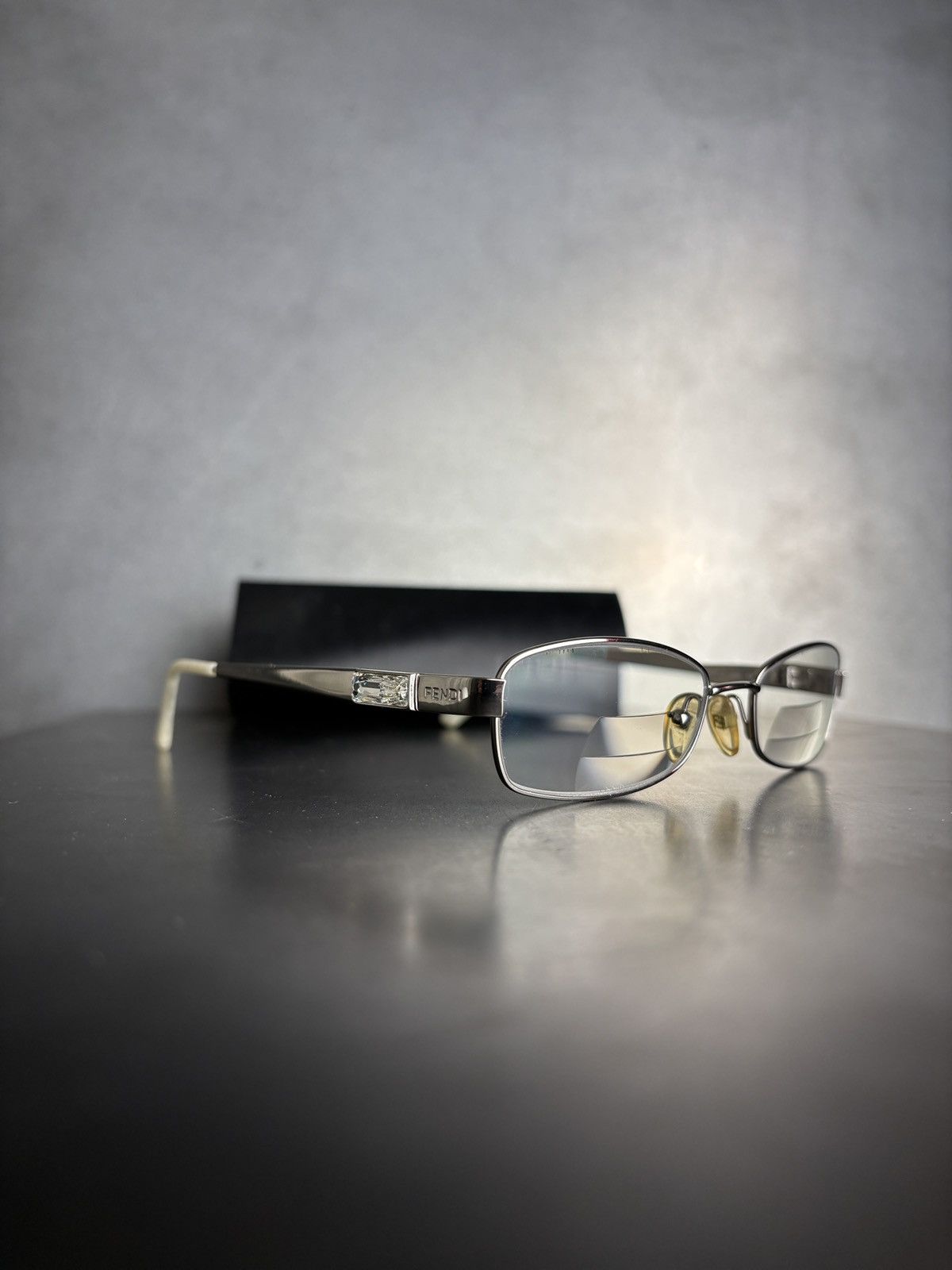 Fendi Vintage Fendi Glasses with Case Chrome Metal F769R Jewel Size ONE SIZE - 16 Thumbnail