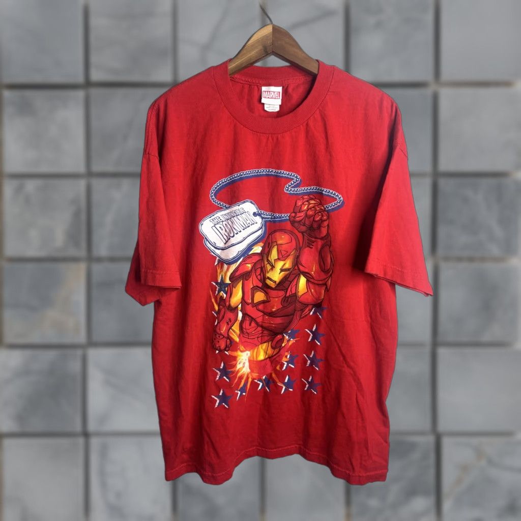 Vintage VINTAGE Marvel Iron Man Shirt Mens XL Red Invincible Graphic Tee T-Shirt Comics Size US XL / EU 56 / 4 - 1 Thumbnail