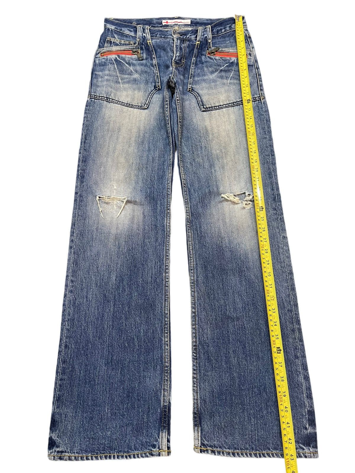 14th Addiction Vintage Japanese Genoese Faded Wash Style Loose Jeans Size US 32 / EU 48 - 14 Thumbnail
