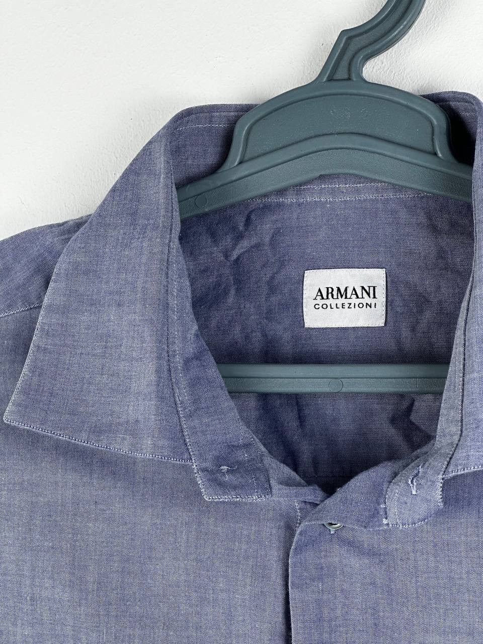 Armani Collezioni Armani Collezioni Point Collar Luxury Shirt Size US XL / EU 56 / 4 - 4 Thumbnail