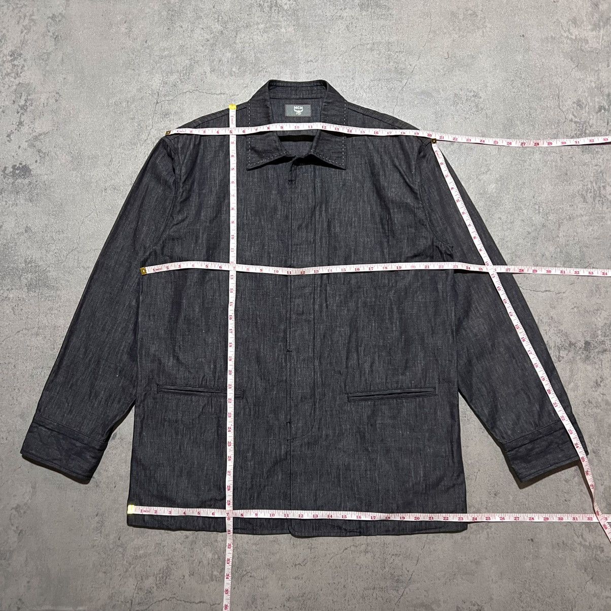 MCM MCM Indigo Cotton Linen Blend Light Chore Jacket Size US L / EU 52-54 / 3 - 9 Thumbnail