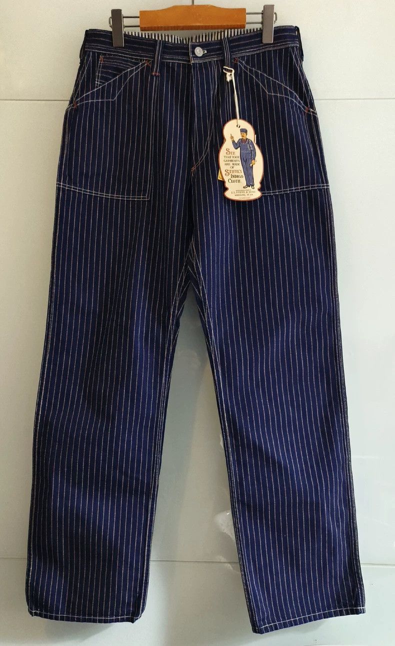 Freewheelers Freewheelers Freewheelers Striped overalls trousers Size US 32 / EU 48 - 1 Thumbnail