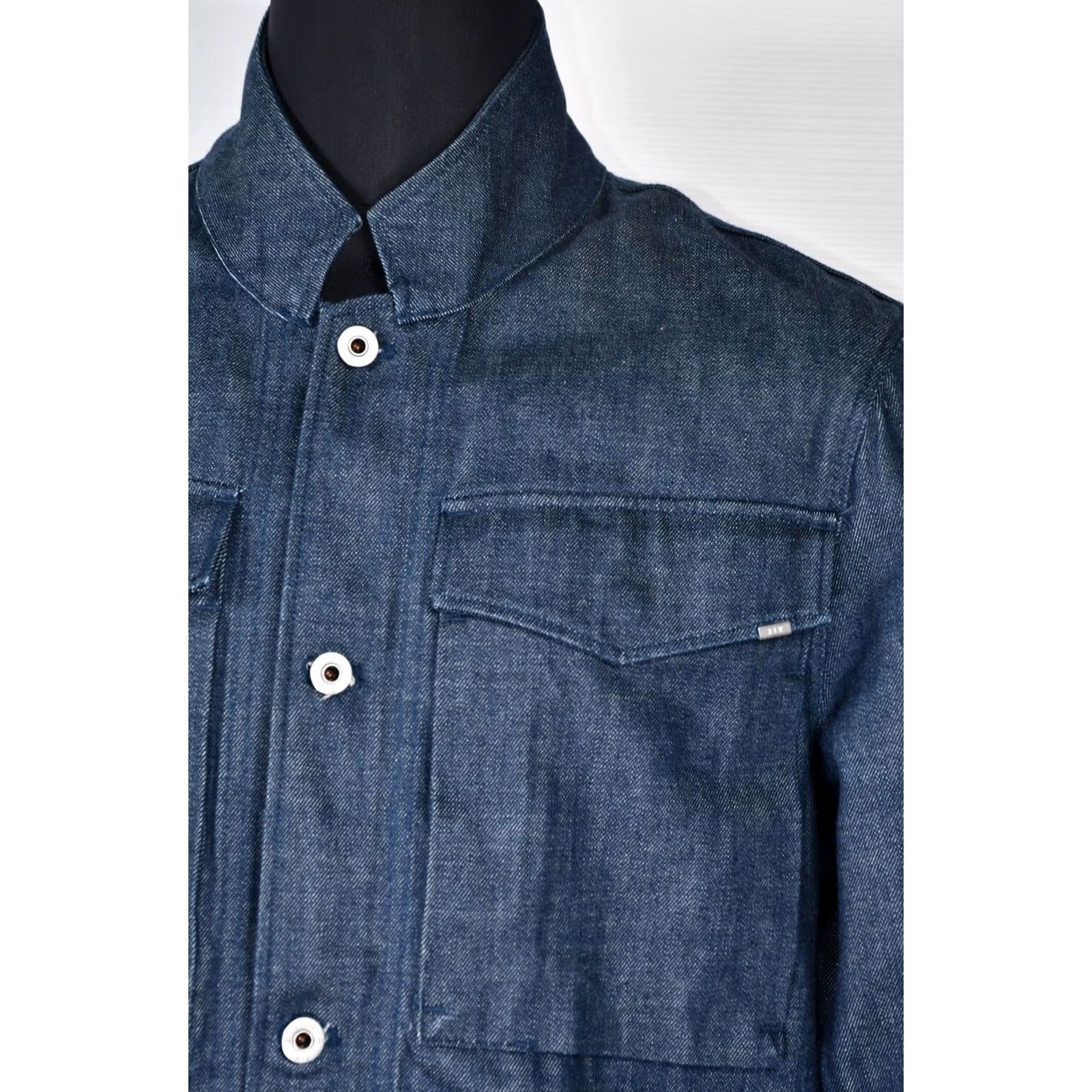 G-Star G-Star Vodan Worker Blazer Jacket Mens XL Denim Blue 100% Cotton Vintage: No Regular Fit Classic Shirt? Size 46R - 6 Thumbnail