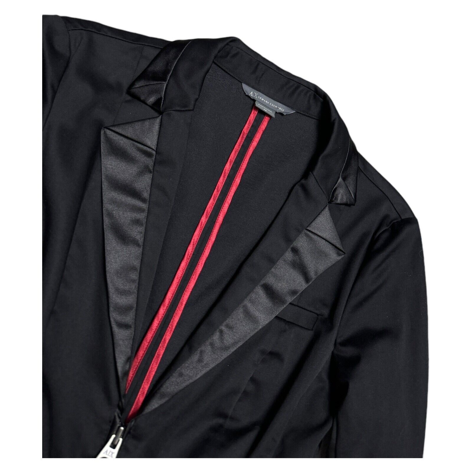 Armani Exchange ARMANI Exchange Luxury Designer Black Blazer Business Jacket Size XS / US 0-2 / IT 36-38 - 2 Thumbnail
