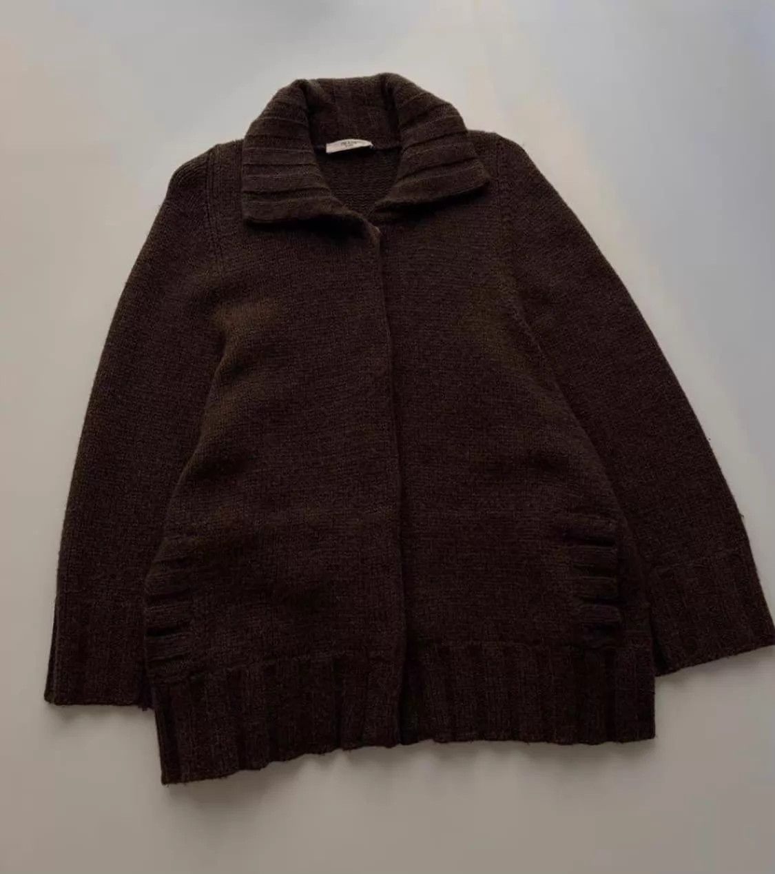 Prada Prada Vintage Thames Brown Knit Jacket 42 Size M / US 6-8 / IT 42-44 - 1 Thumbnail