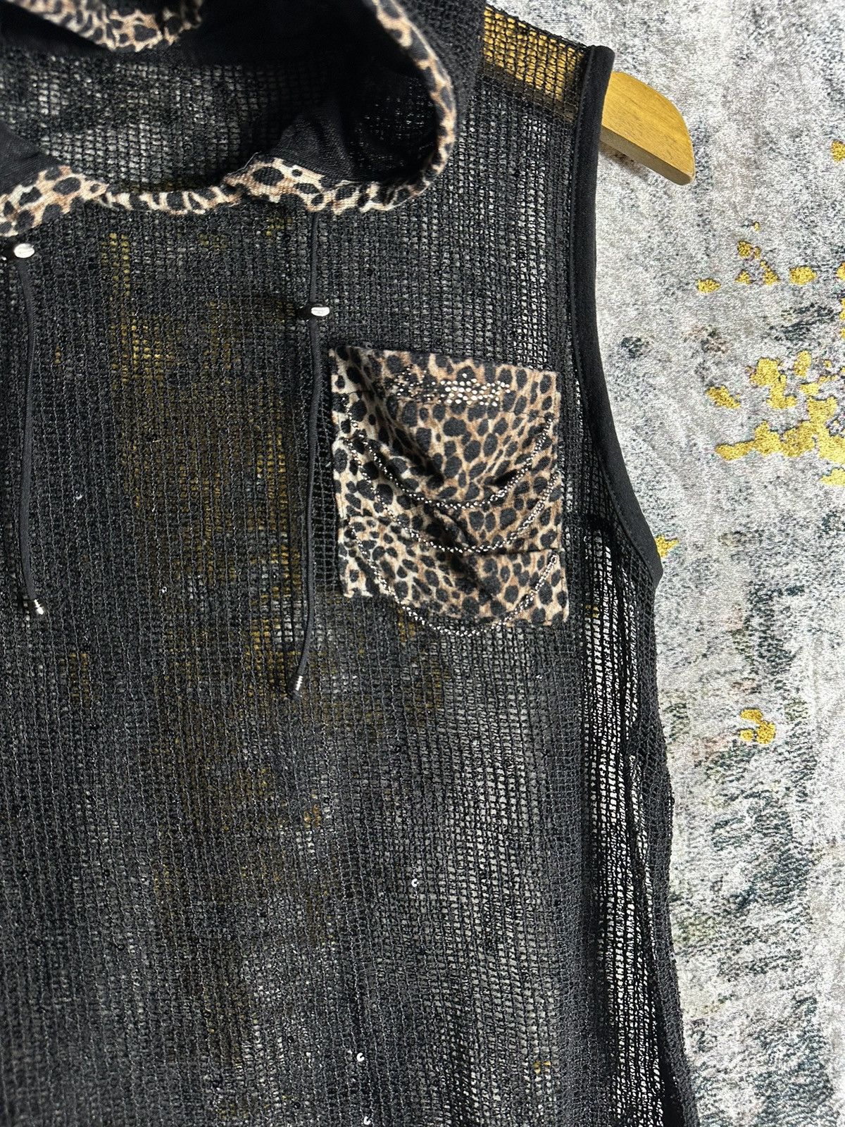 Japanese Brand × Vintage IF SIX WAS NINE LGB STYLE MESH LEOPARD HOODIE WITH POCKET Size US S / EU 44-46 / 1 - 4 Thumbnail