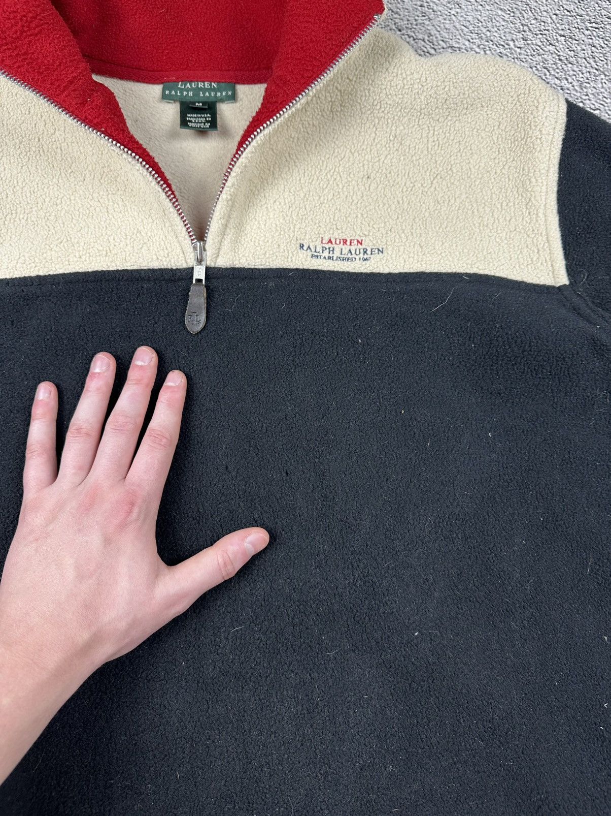 Lauren Ralph Lauren Vintage Lauren Ralph Lauren Zip Fleece Distressed Y2K Size US M / EU 48-50 / 2 - 10 Thumbnail