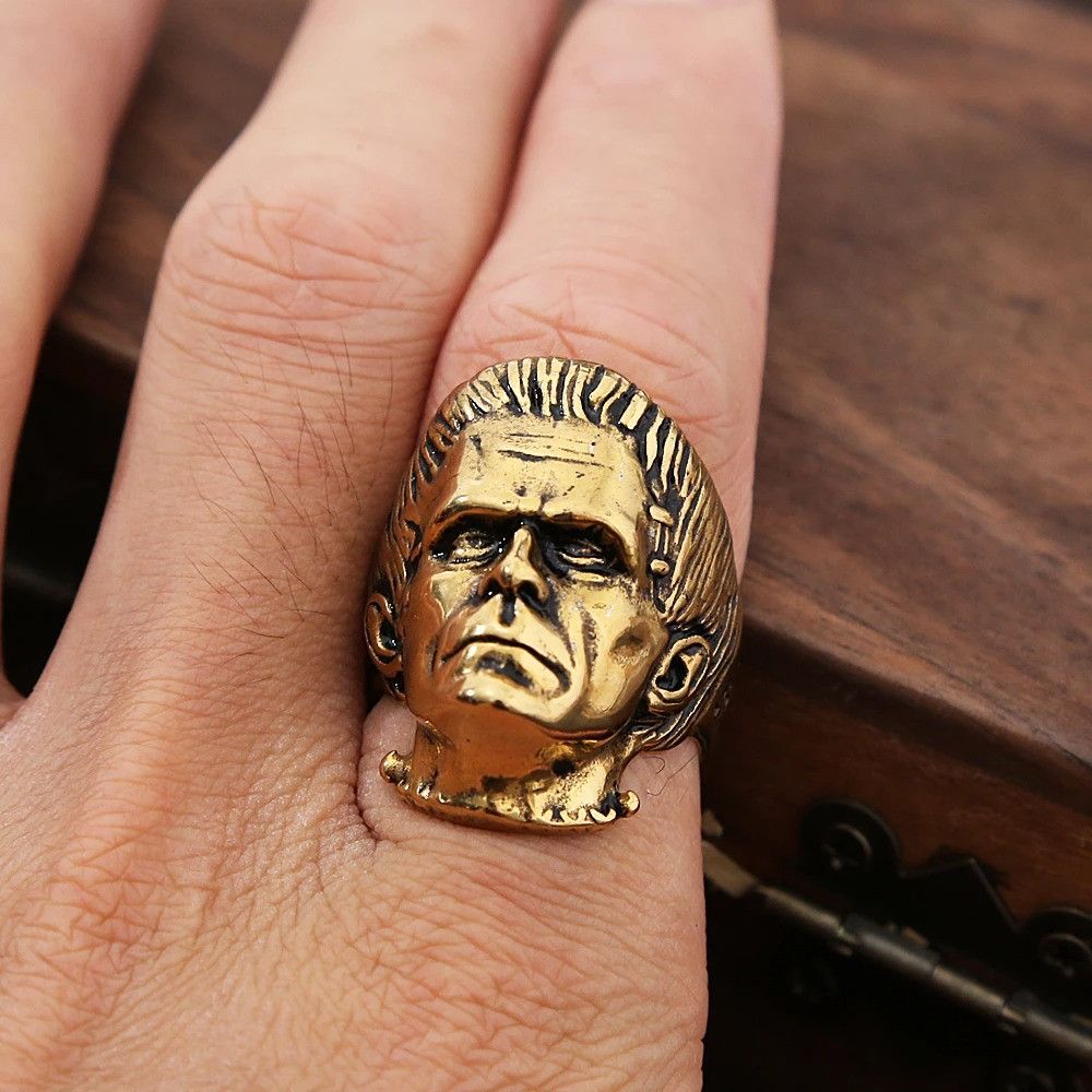 Jewelry Vintage Stainless Steel Gold Ring Size ONE SIZE - 1 Thumbnail