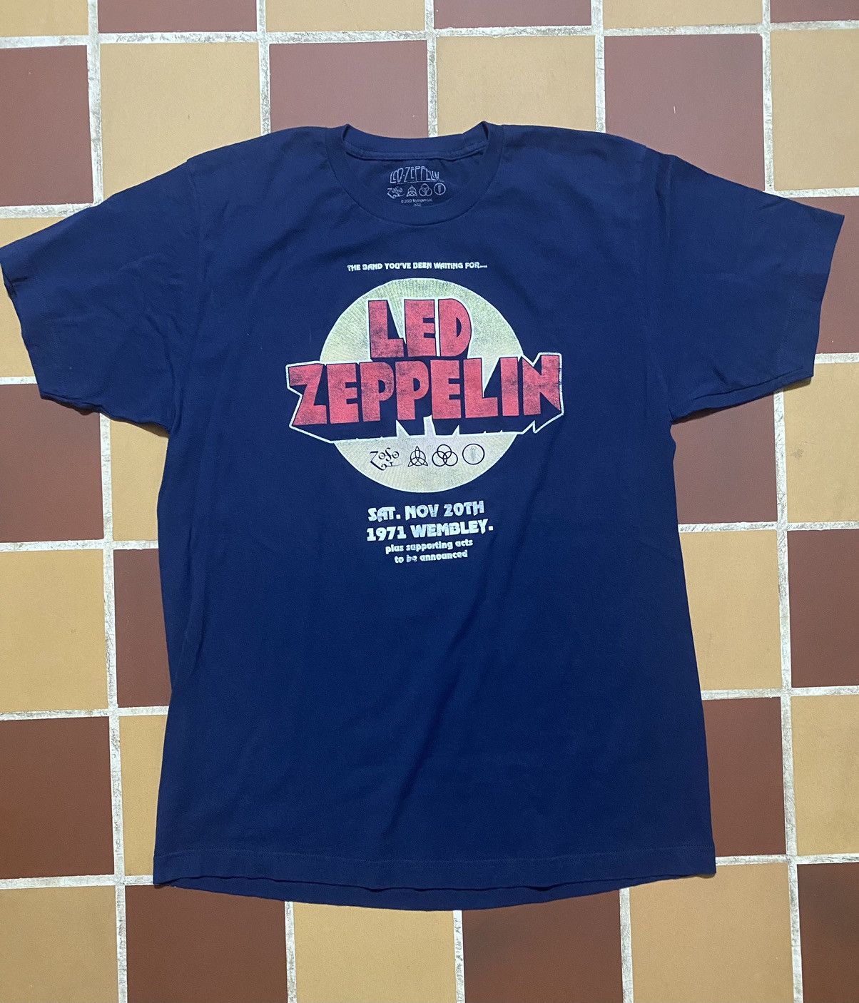 Band Tees × Vintage Vintage Led Zeppelin 1971 Wembley Band T-shirt Size US L / EU 52-54 / 3 - 1 Thumbnail