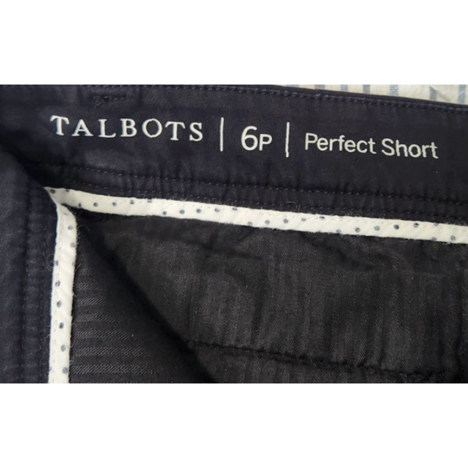 Talbots Talbots Womens 6P Petite Black Flat Front Cotton Chino Shorts Belted Pockets Size 28" / US 6 / IT 42 - 5 Thumbnail