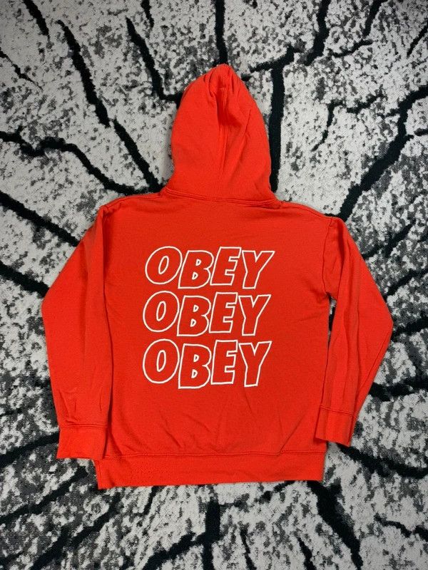 Obey Obey orange S logo skate hoodie Size US S / EU 44-46 / 1 - 3 Thumbnail