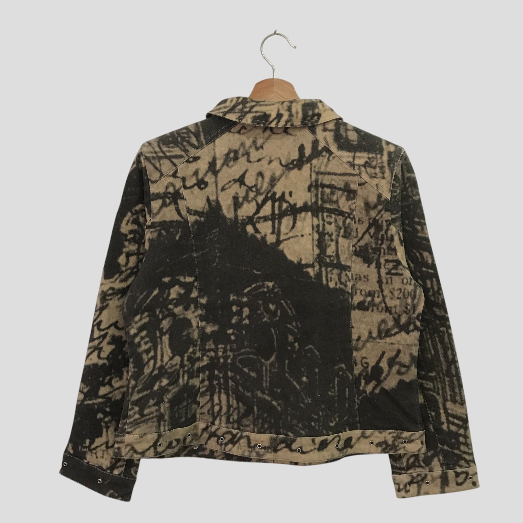 Japanese Brand Intellection abstract pattern cropped jacket, Women's S Size Size S / US 4 / IT 40 - 2 Thumbnail