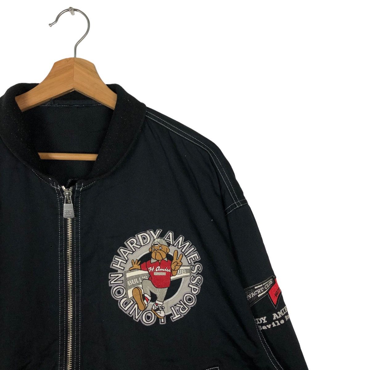 Japanese Brand 🔥Vintage Bomber Jacket Hardy Amies Big Logo Issey Miyake Size US L / EU 52-54 / 3 - 6 Thumbnail