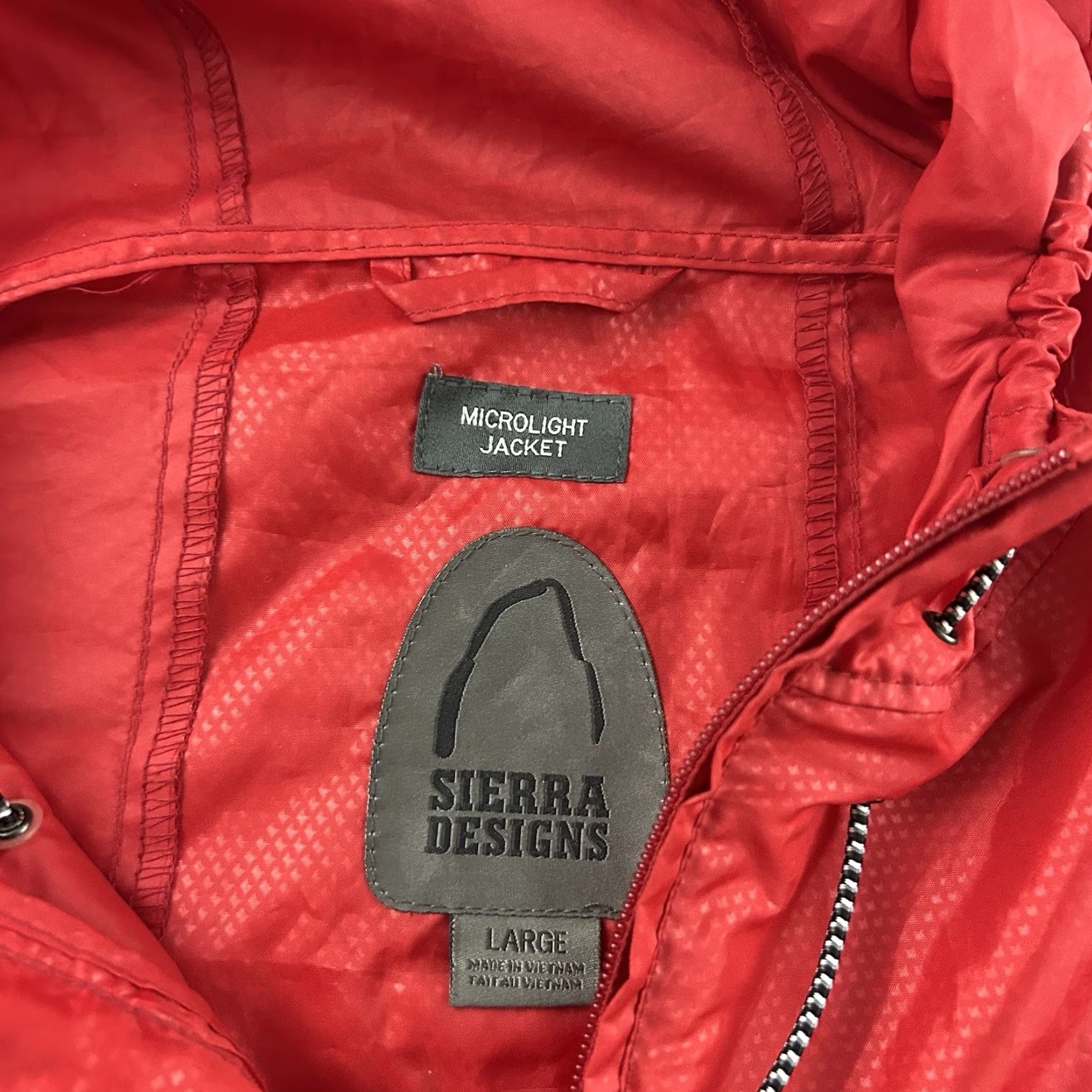 Sierra Designs Sierra Designs Jacket Mens L Red Full Zip Windbreaker Nylon Microlight Anorak Size US L / EU 52-54 / 3 - 3 Thumbnail