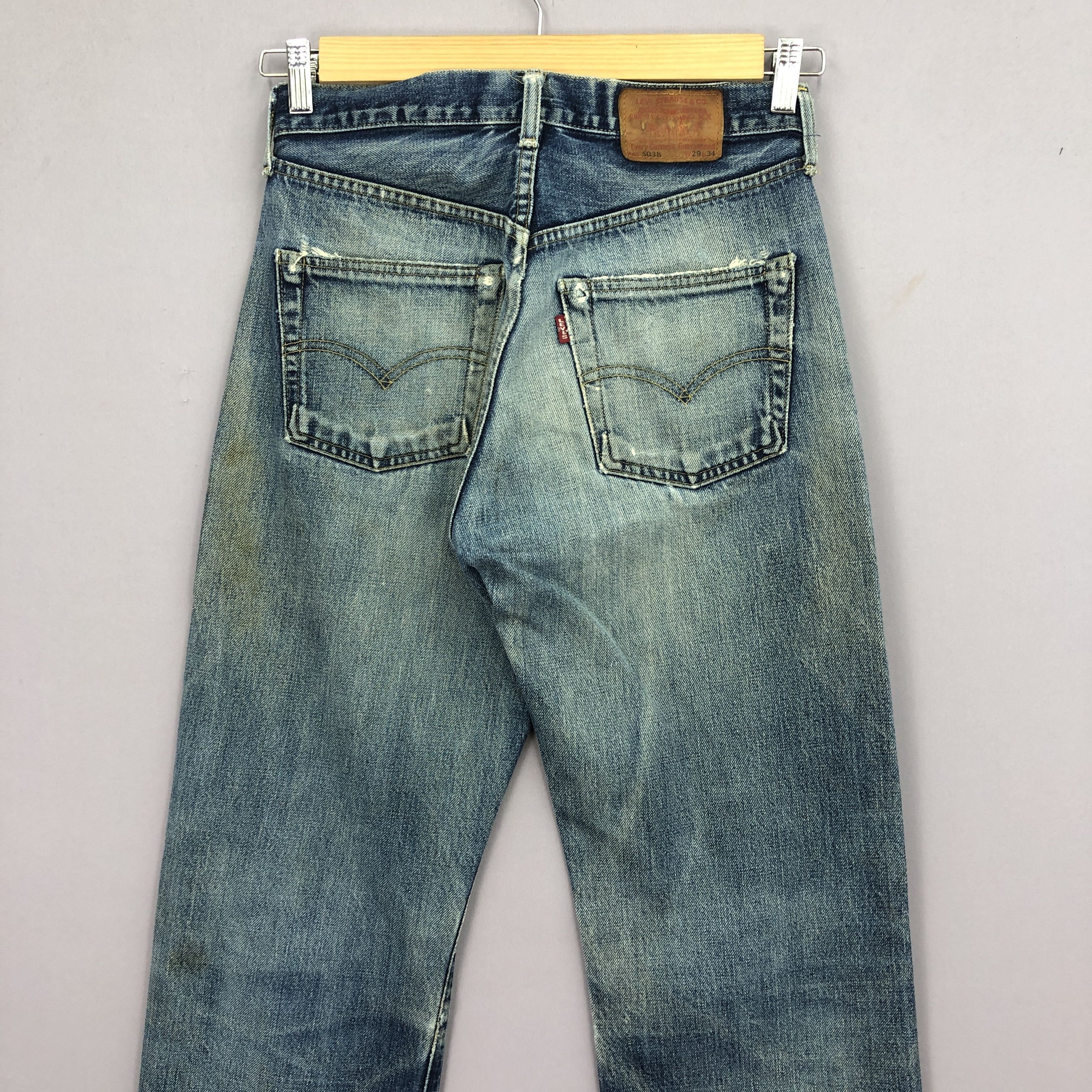 Levi's Vintage Levis 503B Selvedge Jeans Distressed Denim GF30268 Size 28" / US 6 / IT 42 - 4 Thumbnail