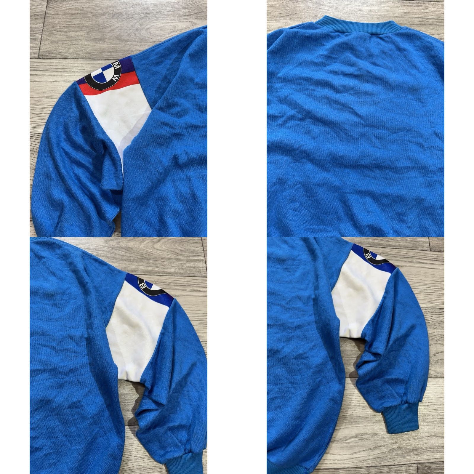 BMW VINTAGE Rare 1980 BMW M Power Motorsport Racing Sweatshirt Blue Crewneck Pullover Size L Men Long Sleeve Pullover Racing Vintage Blue L Mens Size US L / EU 52-54 / 3 - 11 Thumbnail