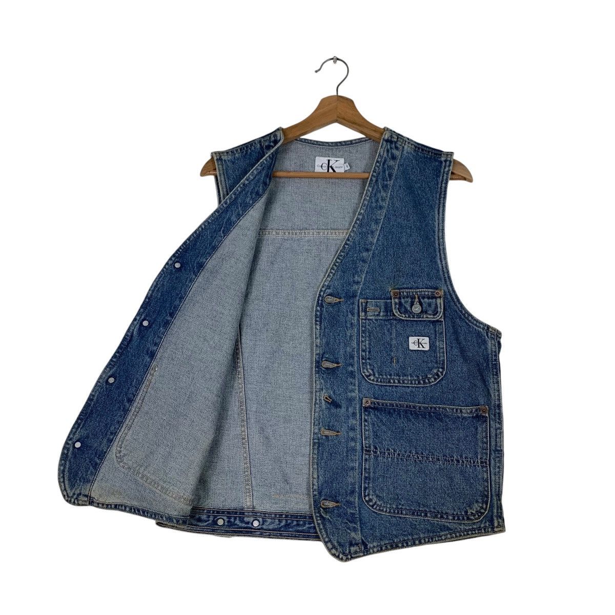 Calvin Klein CALVIN KLEIN JEANS Blue Denim Vest #1292-C58 Size US S / EU 44-46 / 1 - 10 Thumbnail