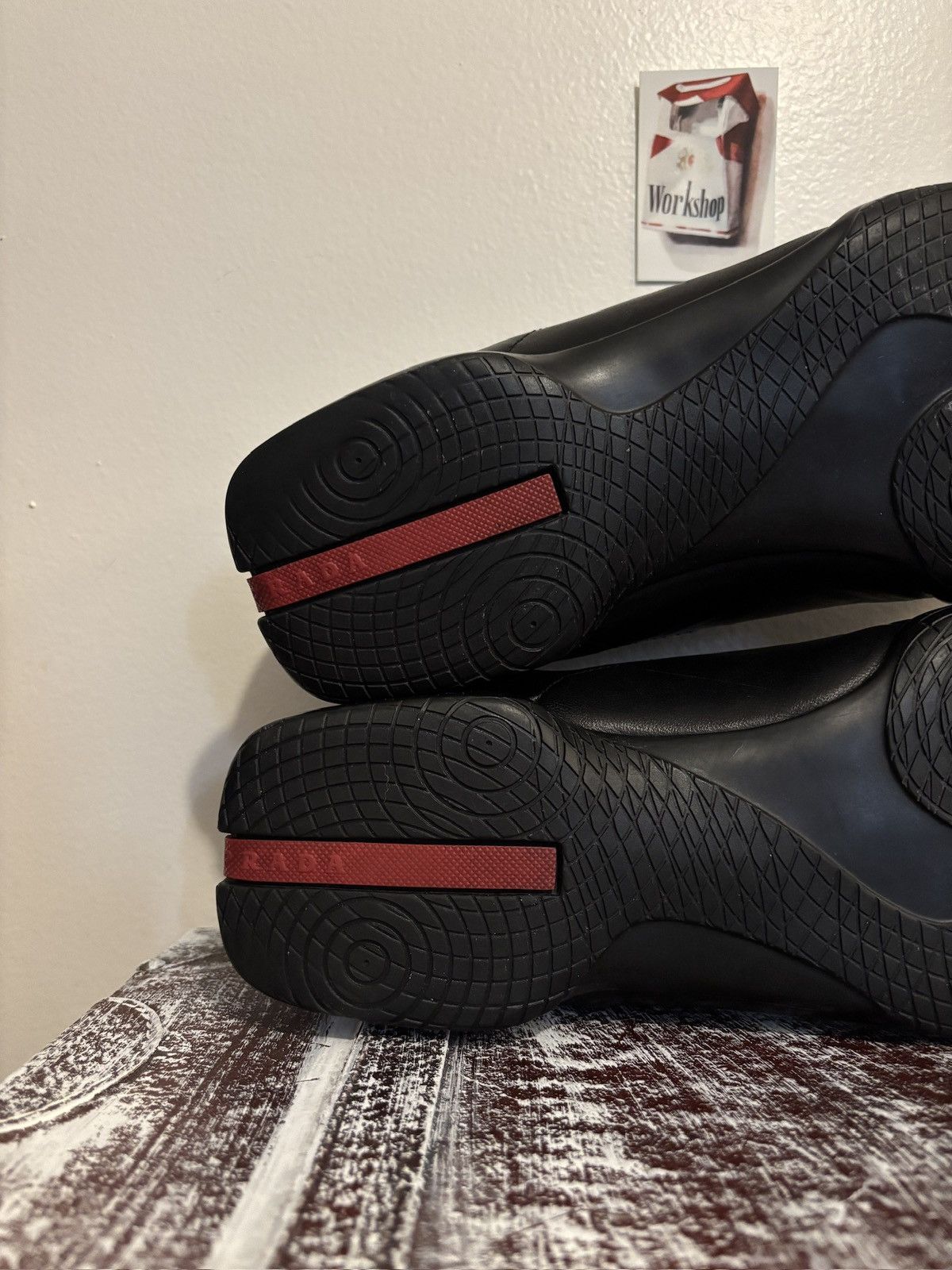 Prada Prada s/s2000 Square Toe Leather Luxury Trainers (damaged) Size US 12 / EU 45 - 20 Thumbnail