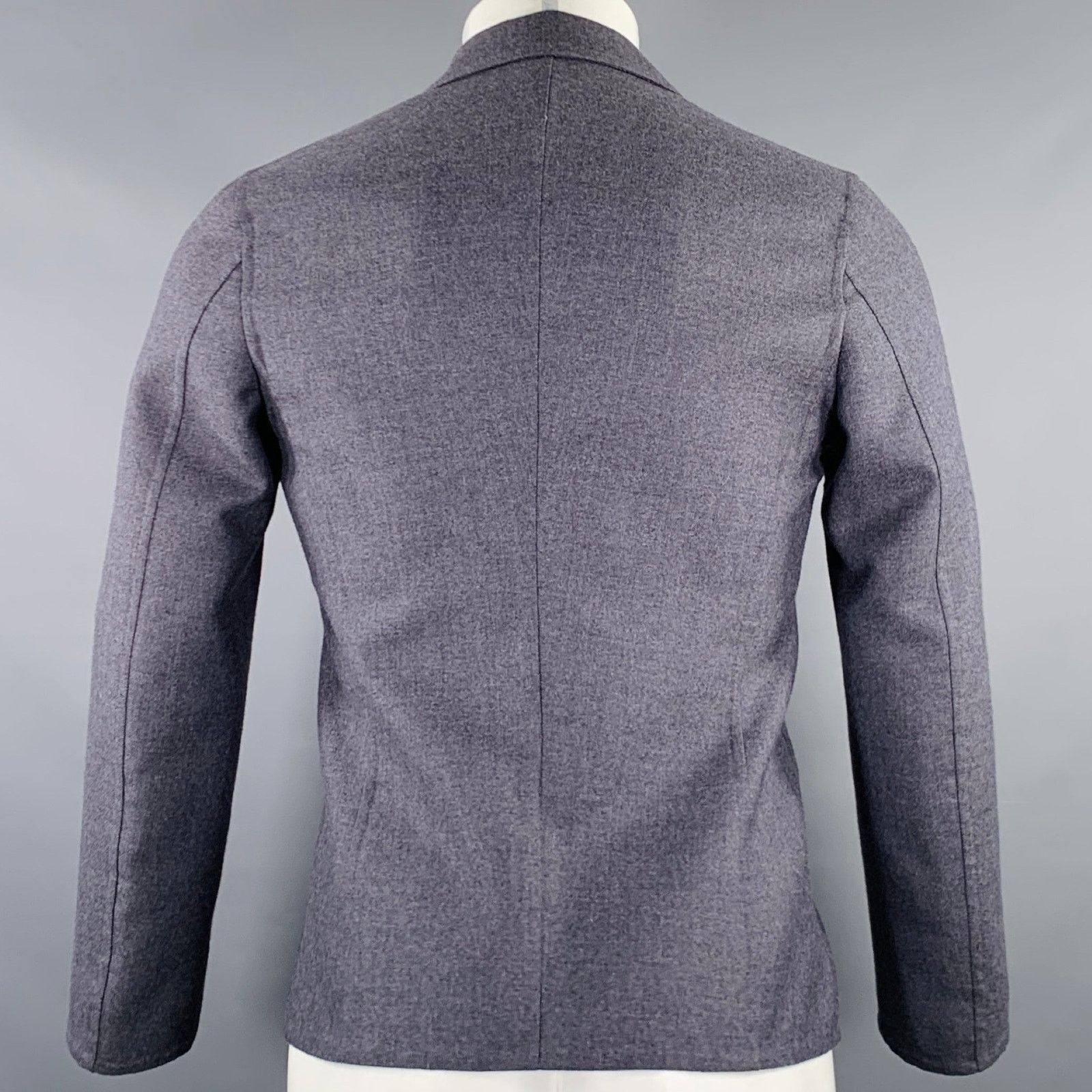 Jil Sander JIL SANDER Size 38 Grey Wool Single Breasted Jacket Size US M / EU 48-50 / 2 - 3 Thumbnail