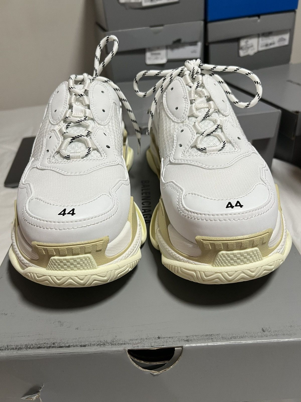 Balenciaga Balenciaga Triple S White/Beige Mules Size US 11 / EU 44 - 3 Thumbnail