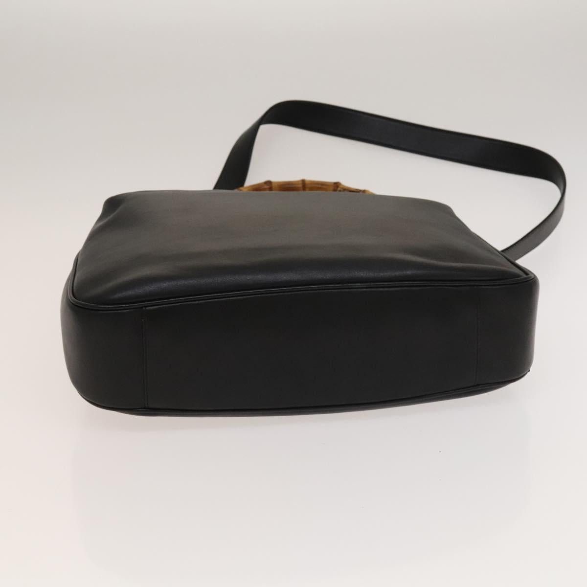 Gucci GUCCI Bamboo Hand Bag Leather Black Gold 001 001 Size ONE SIZE - 11 Thumbnail