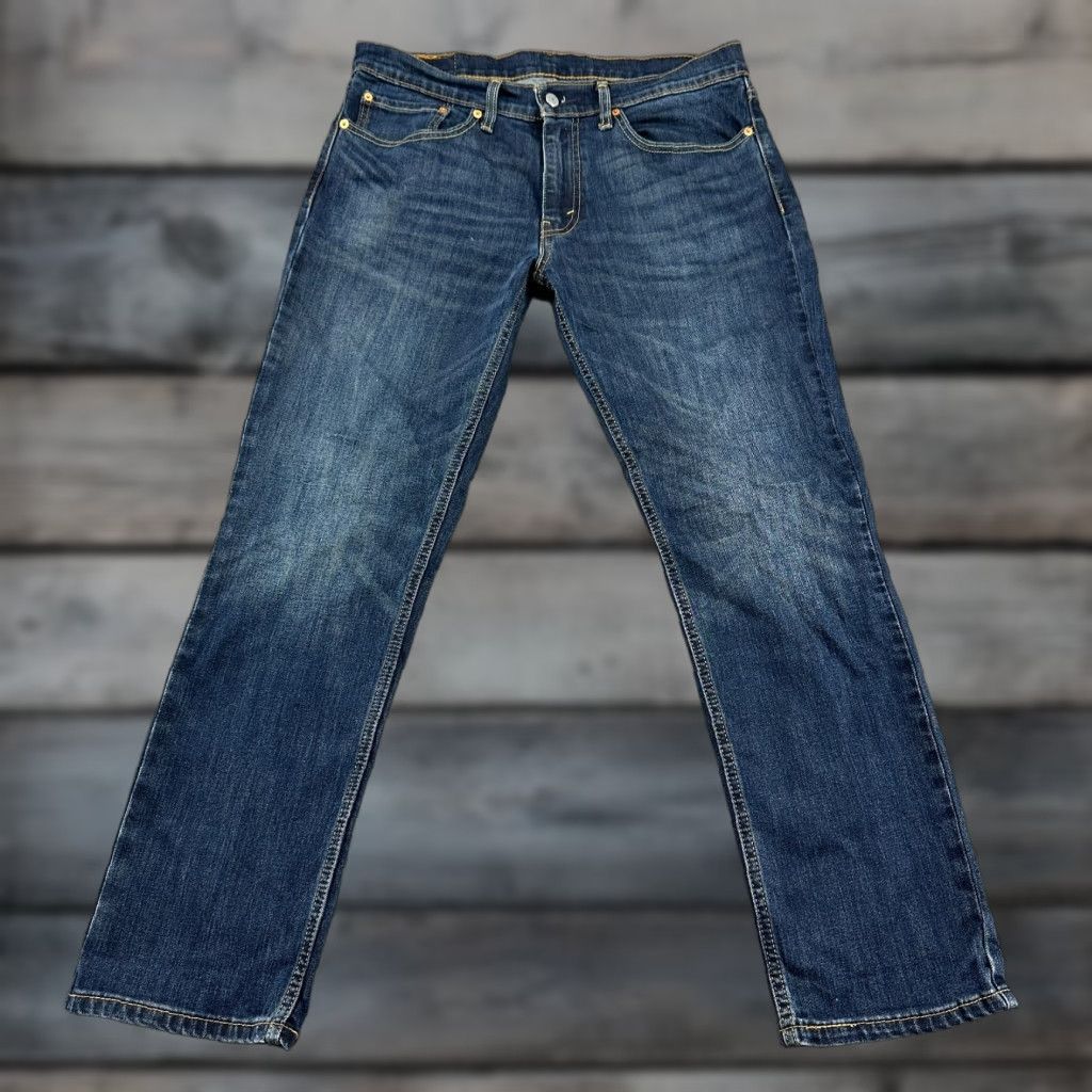 Levi's Levi's Jeans 511 Slim Skinny Men 34x30 Blue Dark Wash Denim Stretch 5-Pocket Zip Mens Regular Size Levi's 500 Series Modern American Size US 34 / EU 50 - 1 Thumbnail