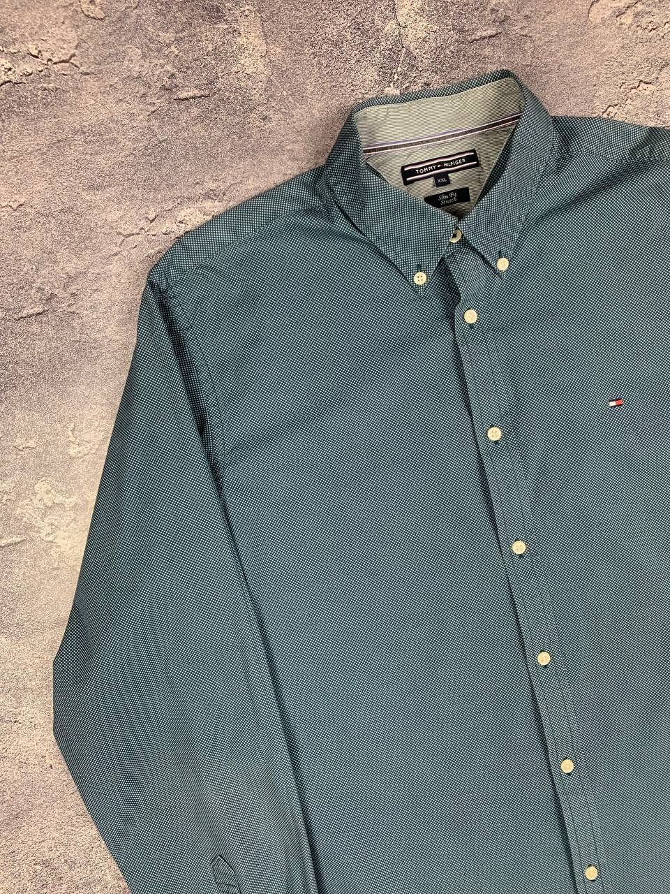 Tommy Hilfiger Share Tommy Hilfiger Men’s Shirt XXL Green Button Down Size US XXL / EU 58 / 5 - 2 Thumbnail