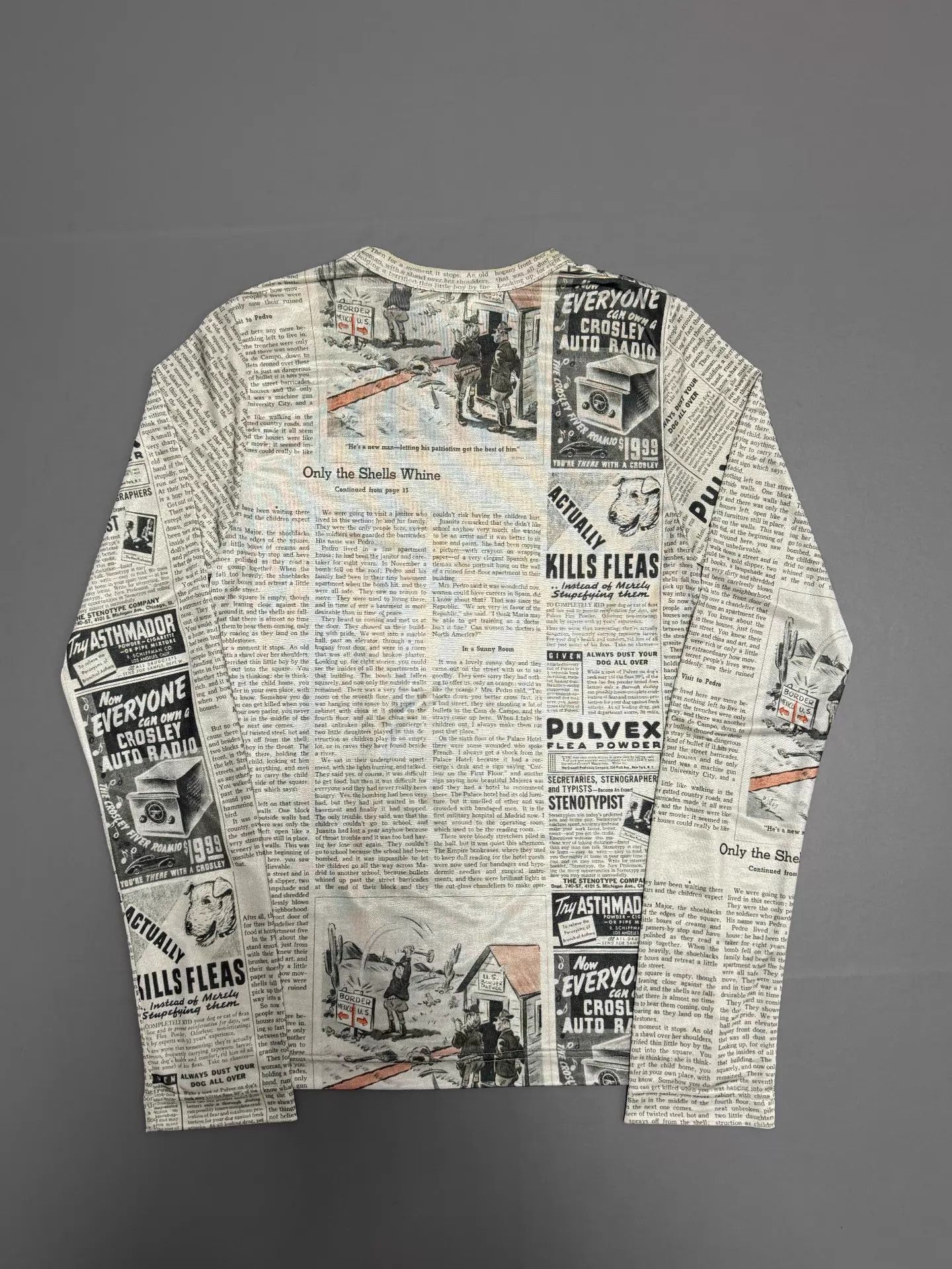 Comme des Garcons CDG 19ss vintage newspaper satin long sleeve pants set XS Size XS / US 0-2 / IT 36-38 - 6 Thumbnail