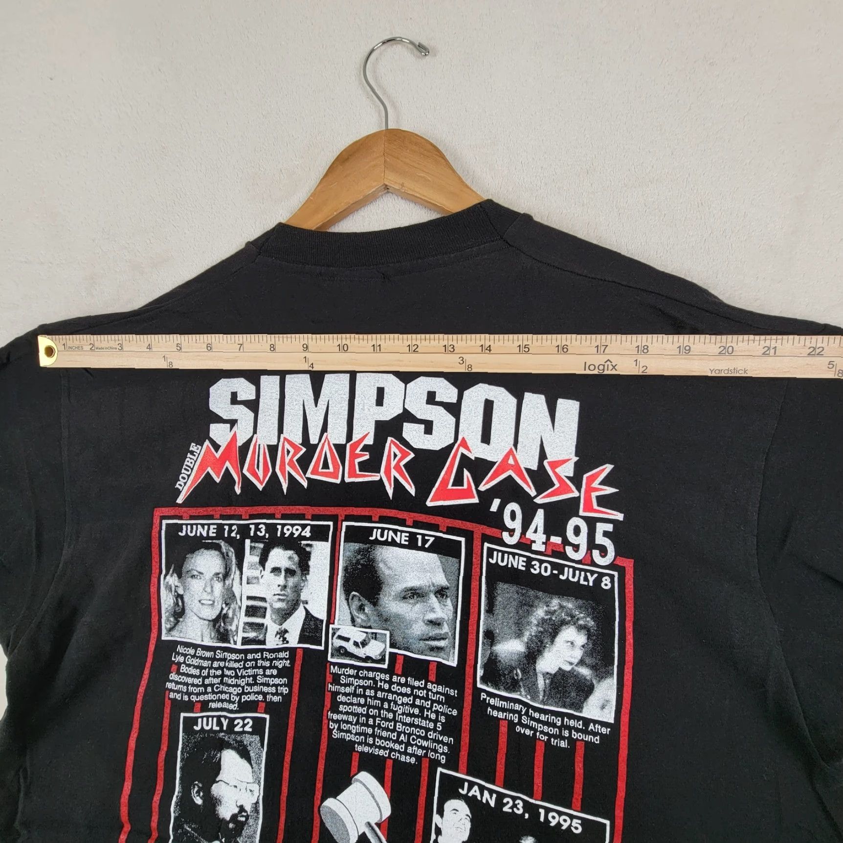 Vintage VINTAGE OJ Simpson Dateline Murder Trial T Shirt Geometric Black XL Newstar California Mens Size US XL / EU 56 / 4 - 7 Thumbnail