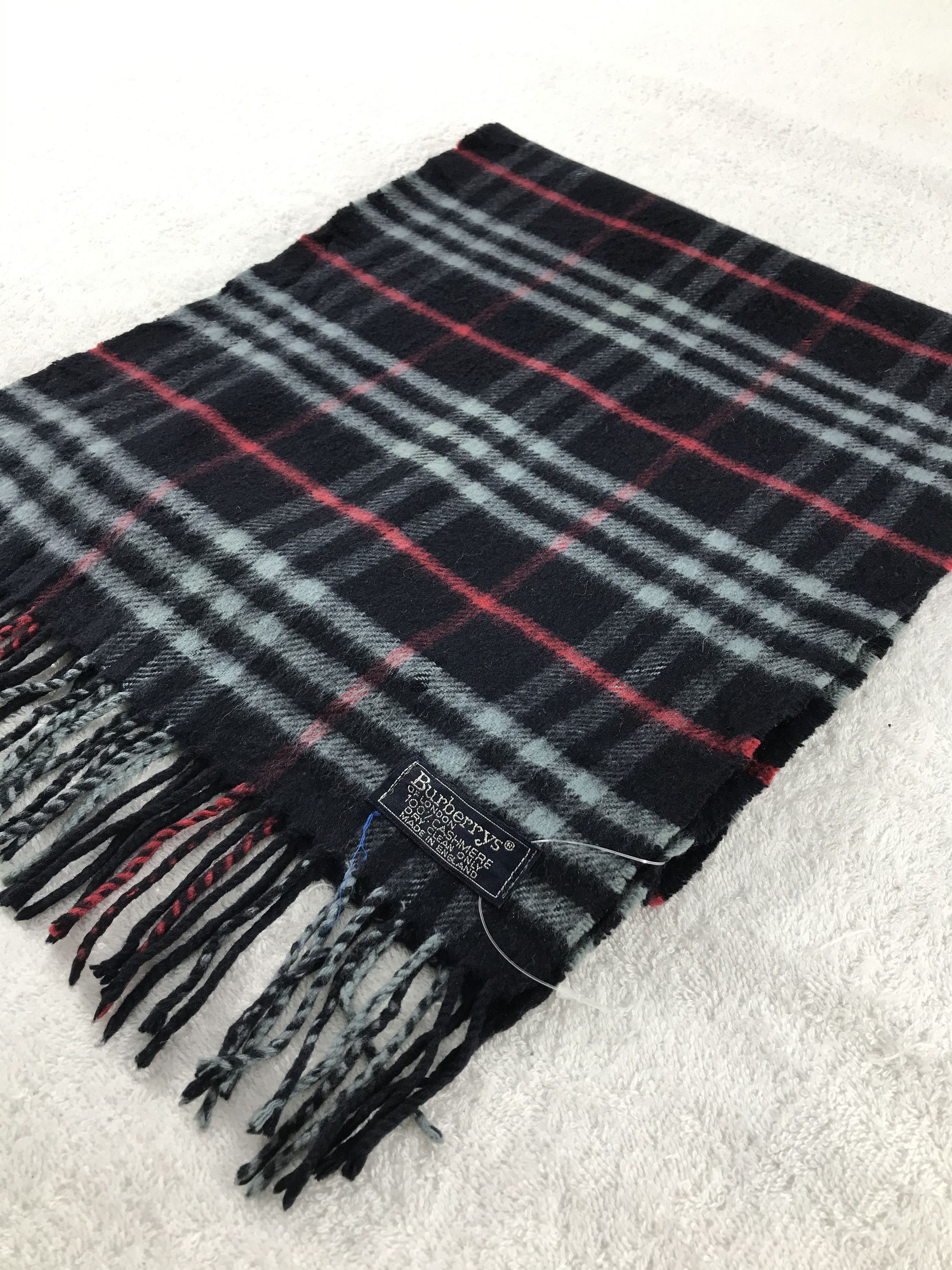 Burberry × Vintage Burberry Scarf / Muffler / Neckwear - WW1270 Size ONE SIZE - 3 Thumbnail