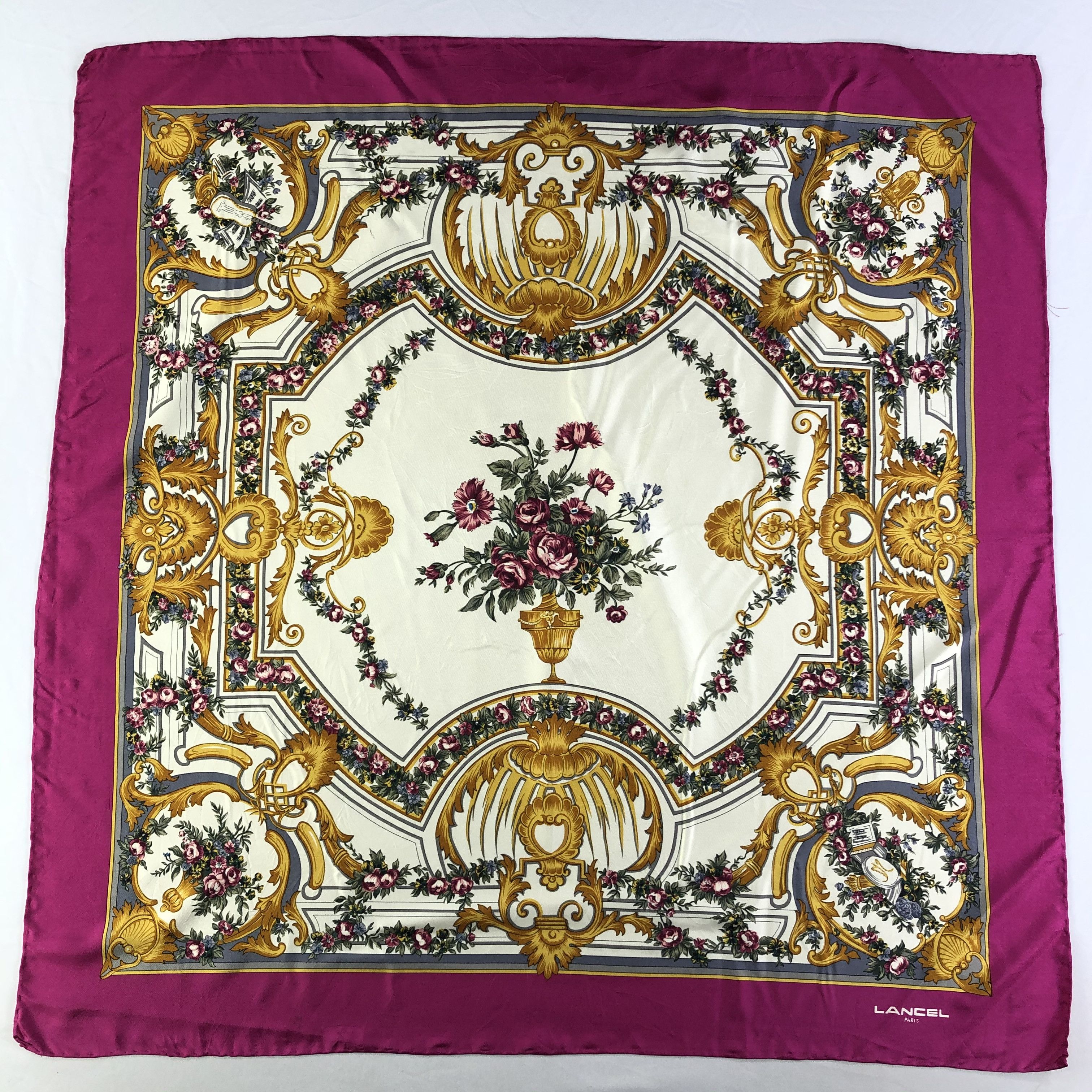 Lancel × Vintage Vintage Lancel Silk Scarf Size ONE SIZE - 2 Thumbnail