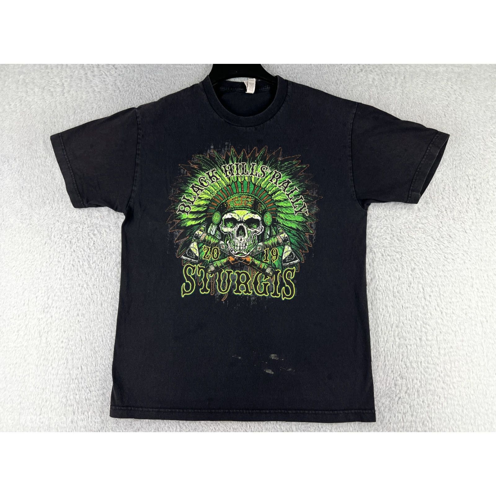 Vintage Sturgis Shirt Womens Large Black Cotton Black Hills Rally 2019 Skull Bikes Shirt Womens Large Black 2019 Sturgis Size L / US 10 / IT 46 - 2 Thumbnail