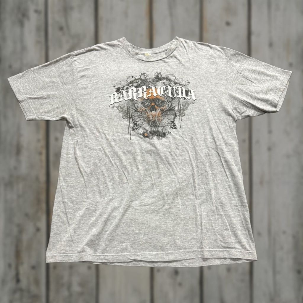 Barracuda VINTAGE Barracuda T-shirt Men XL Gray Y2K Grunge Skull Skater Faded Size US XL / EU 56 / 4 - 1 Thumbnail