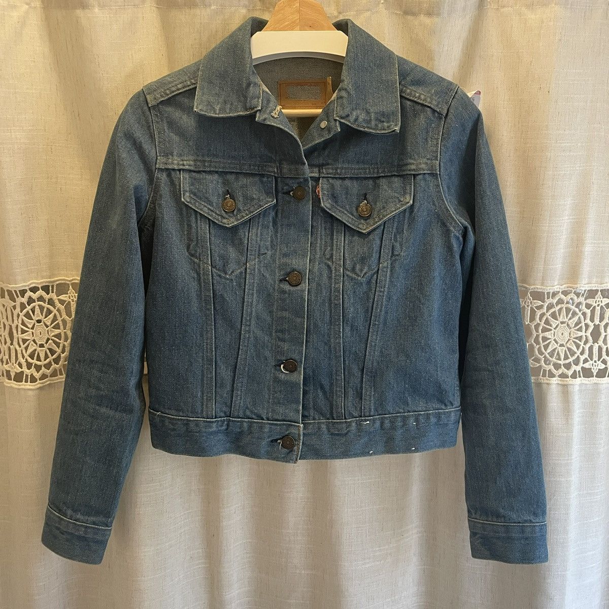 image of Levis x Vintage Beautiful 1970/80S Levi’S Type Iii Denim Jacket in Blue, Women's (Size Medium)