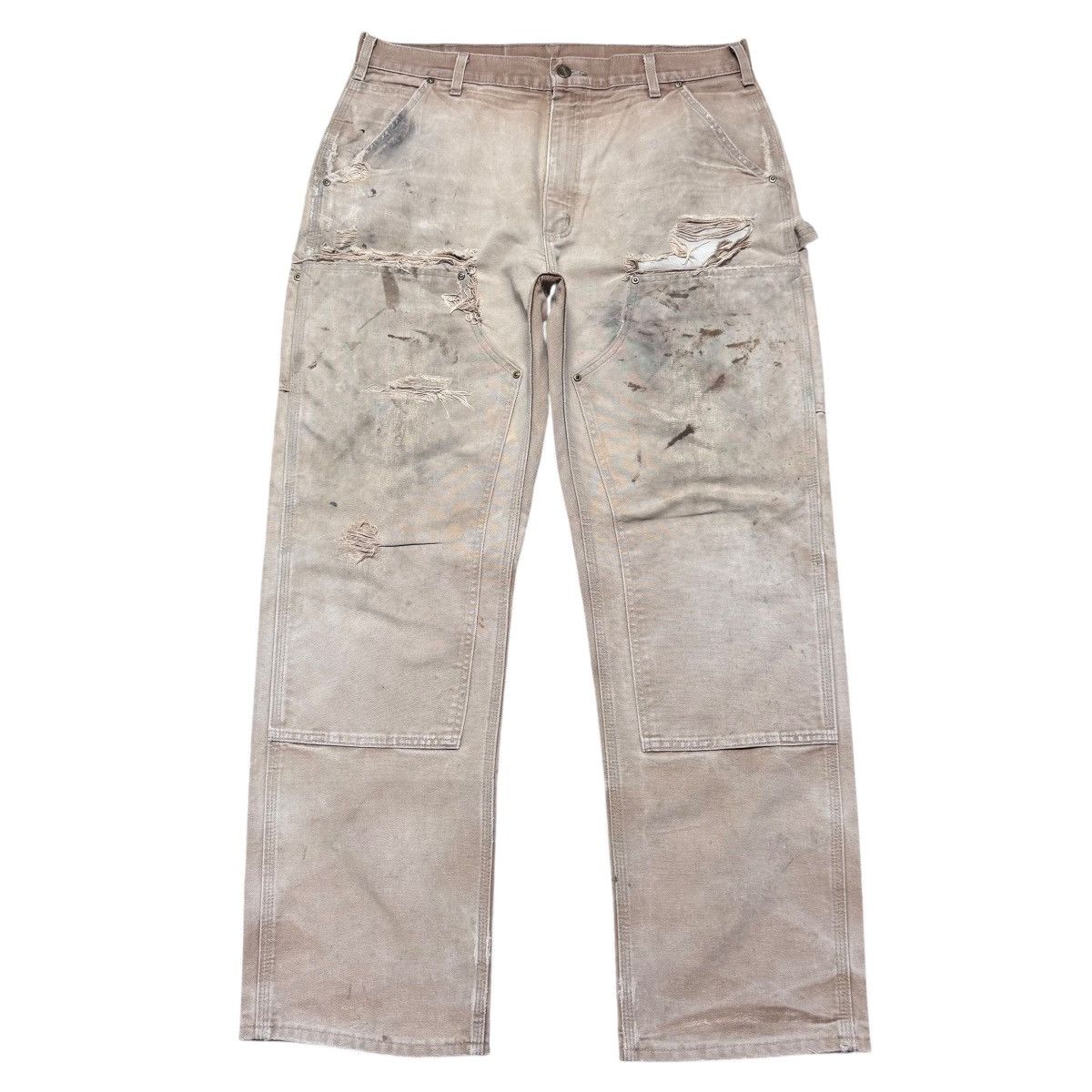 Carhartt Vintage Carhartt Thrashed Double Knee Carpenter Pants Size US 36 / EU 52 - 1 Thumbnail