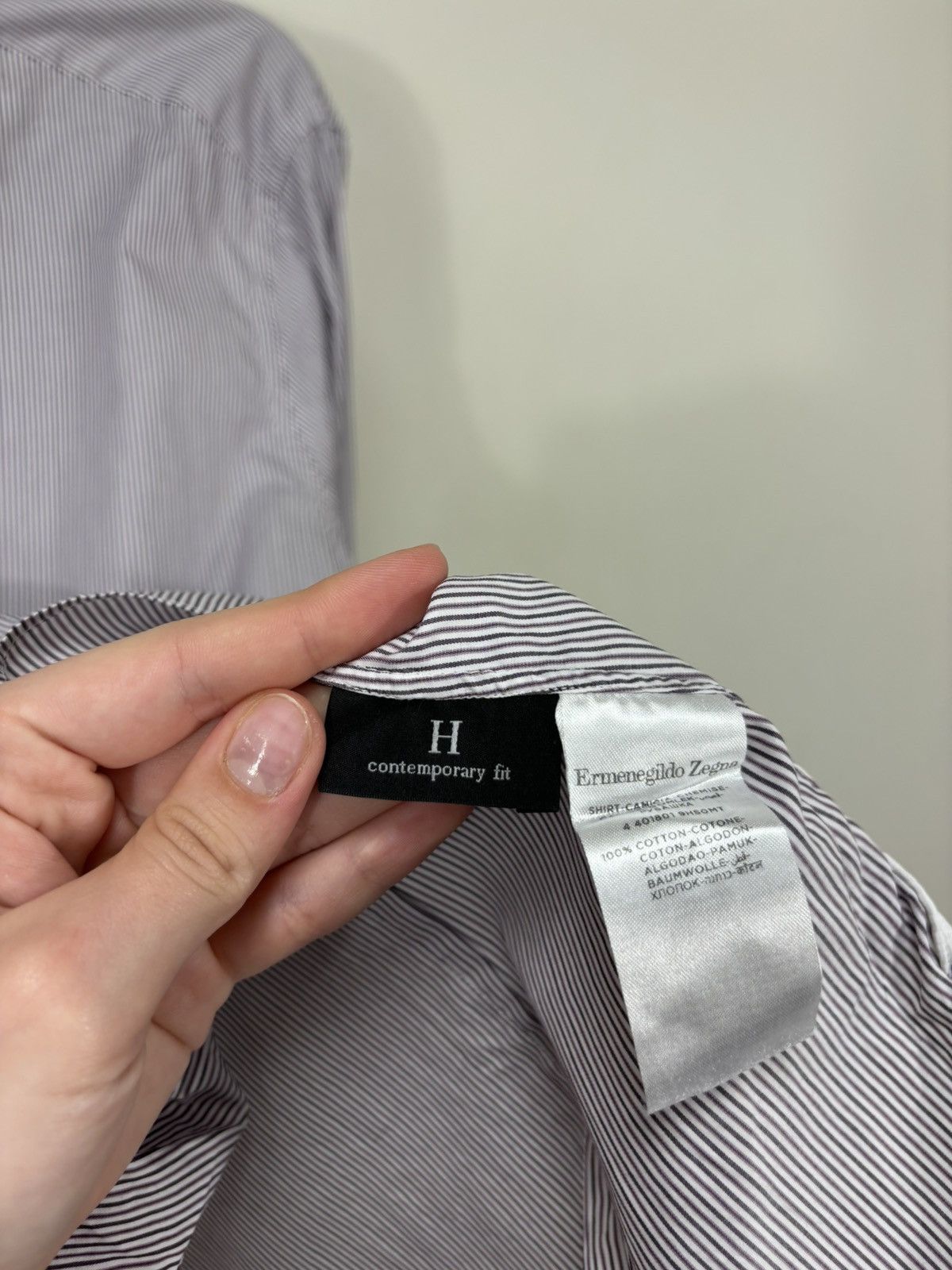 Ermenegildo Zegna Ermenegildo Zegna Men’s Striped Contemporary Button Up Shirt Size US M / EU 48-50 / 2 - 9 Thumbnail