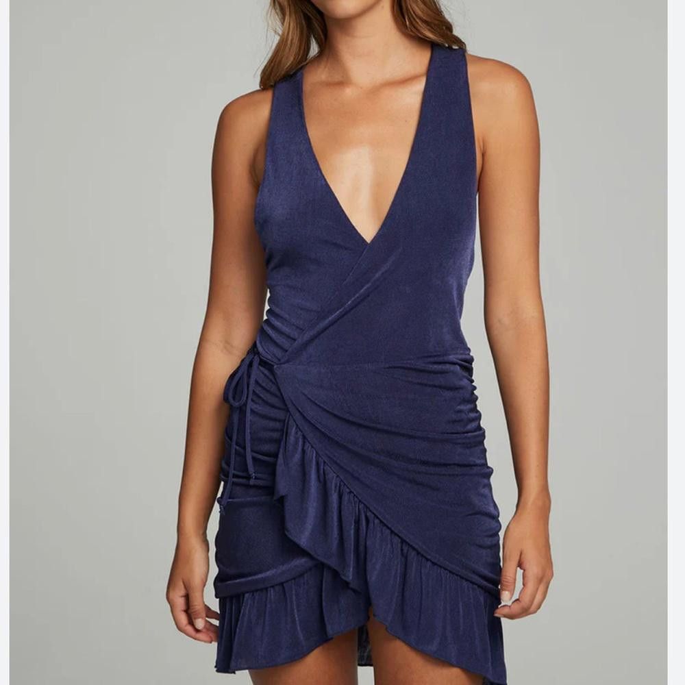 Chase Authentics Chaser l NWT Westside Ribbed Wrap Dress Orange Small Size S / US 4 / IT 40 - 10 Thumbnail