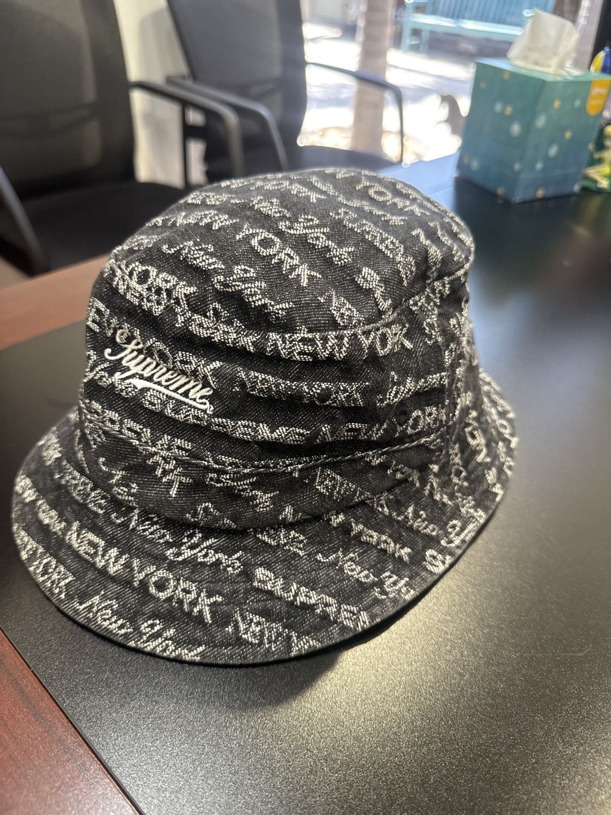 Supreme Supreme Jacquard Multi Type Denim Crusher Bucket Hat FW22