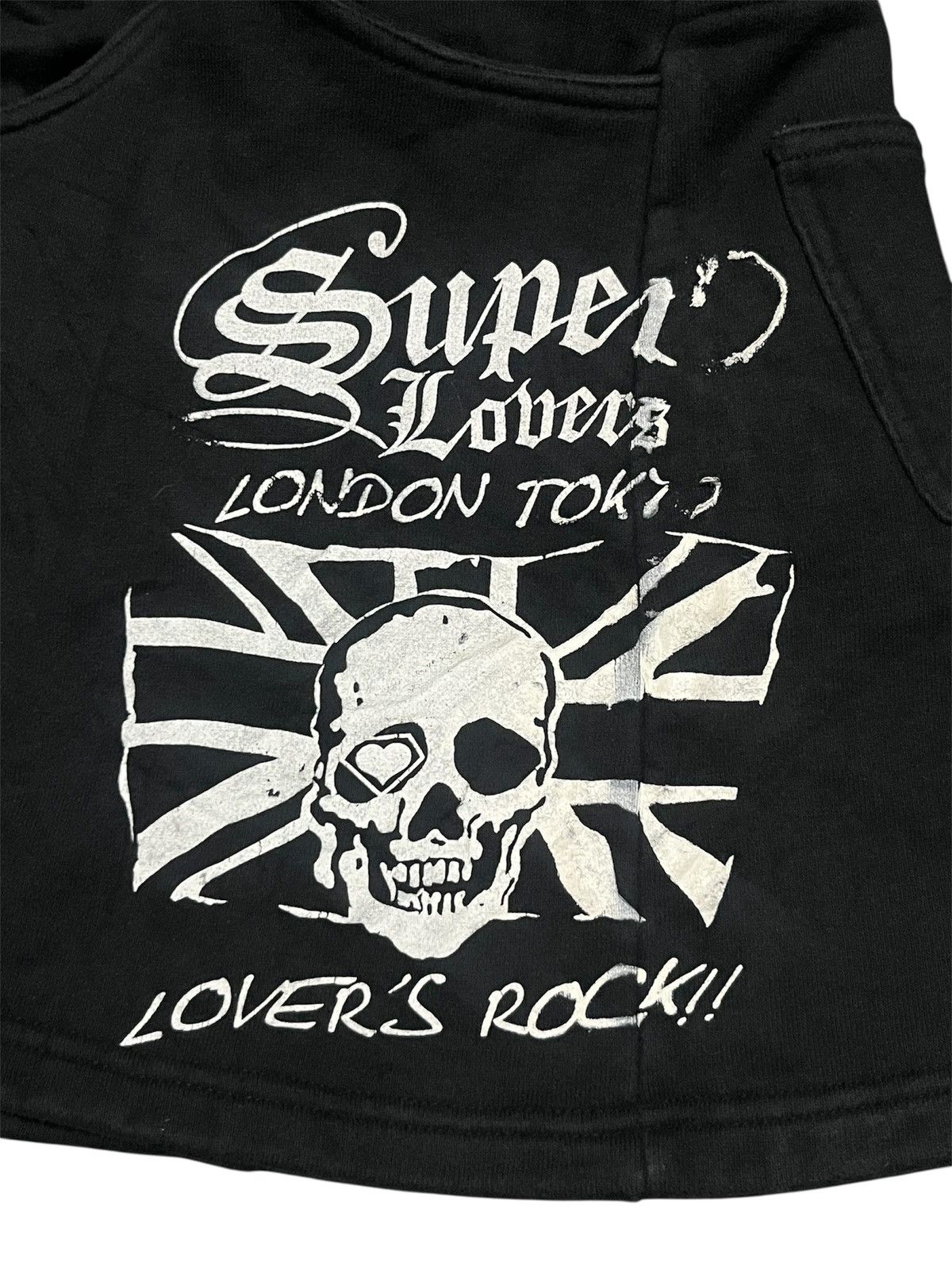 If Six Was Nine Super Lover Lover Rock Skull Black Skirt Size 28" / US 6 / IT 42 - 3 Thumbnail