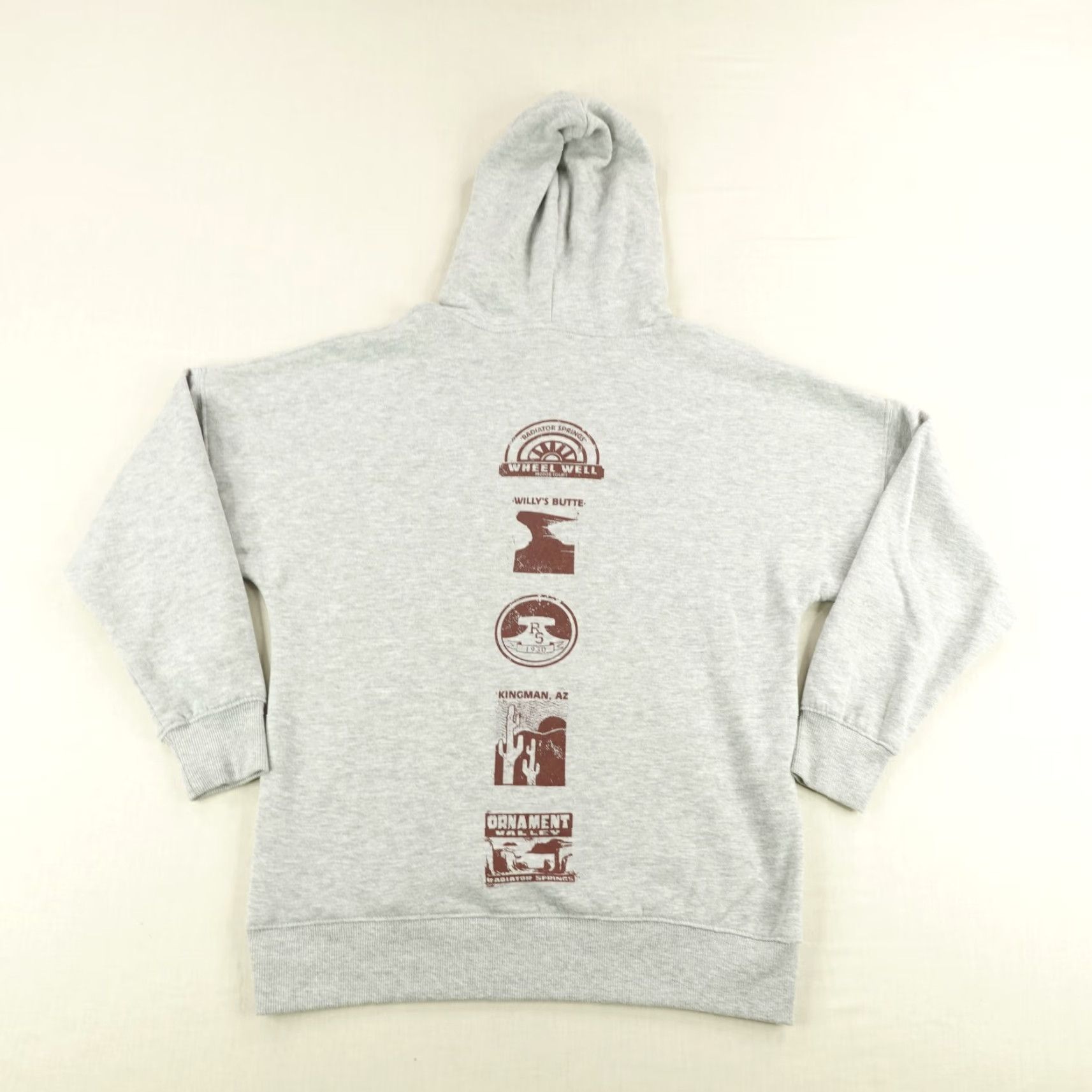 Disney VINTAGE Disney Hoodie Men XS Gray Cars Land Pullover Sweatshirt Pixar Disneyland Size US XS / EU 42 / 0 - 6 Thumbnail