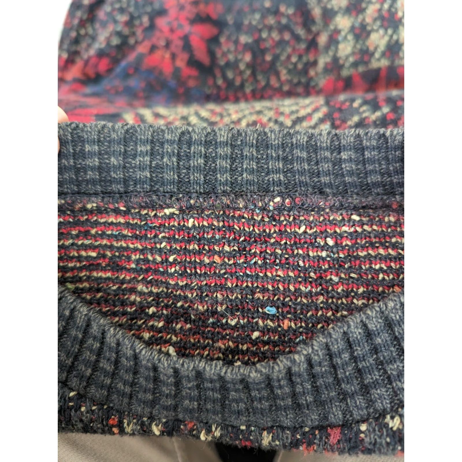 Vintage VINTAGE Patchwork Fair Isle Christmas Sweater Mens XL S12 Size US XL / EU 56 / 4 - 4 Thumbnail