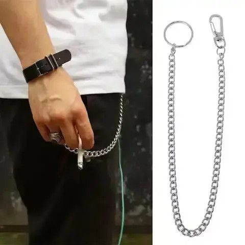Jewelry Pocket Chain Punk Rock Link Gothic Death Wallet Demon Size ONE SIZE - 1 Thumbnail