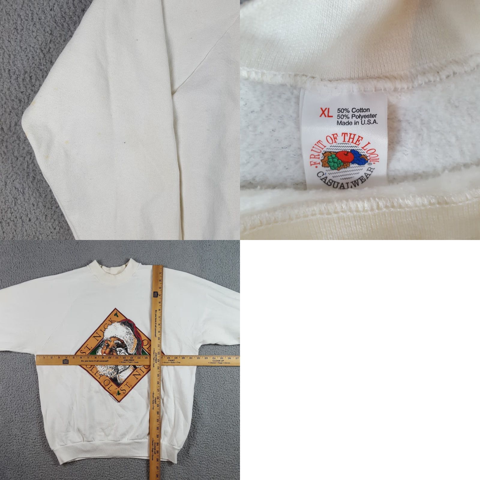 Fruit Of The Loom VINTAGE Santa Claus St Nick Christmas Size XL Pullover Crewneck Sweatshirt Nike Size US XL / EU 56 / 4 - 8 Thumbnail