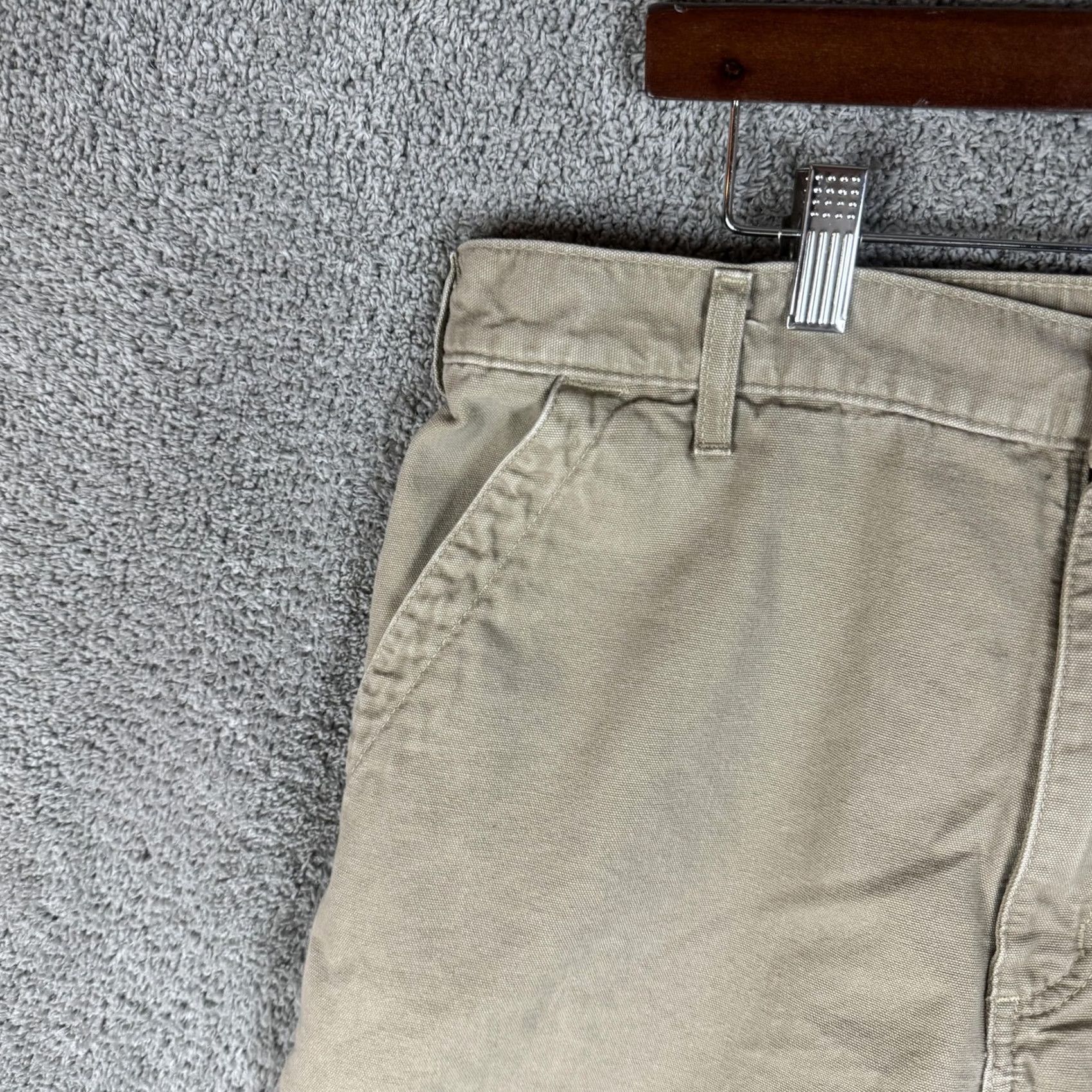 Carhartt Carhartt Pants Mens 38x32 Khaki Canvas Relaxed Fit Carpenter Work Dungaree B299 Size US 38 / EU 54 - 2 Thumbnail