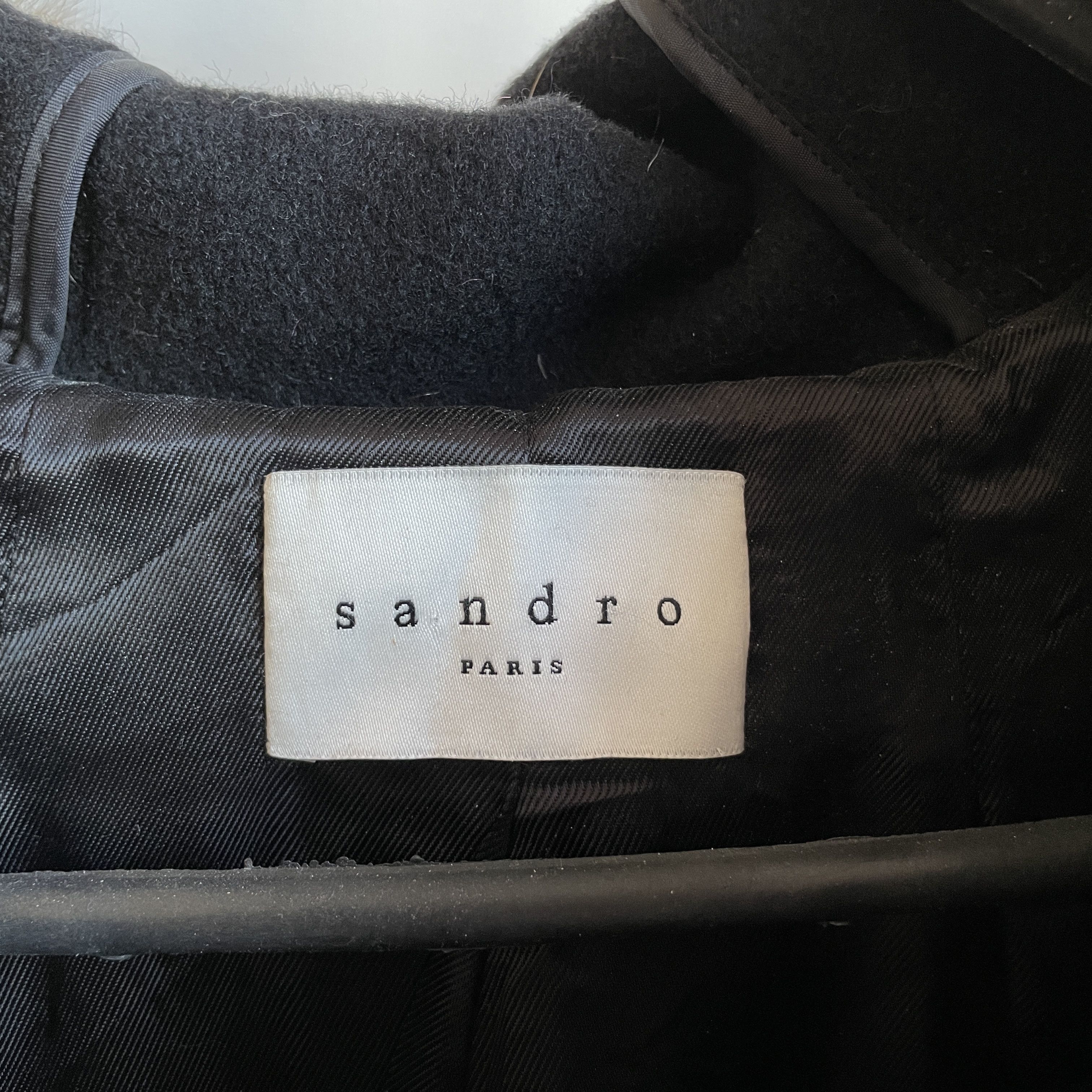 Sandro Sandro Womens Fox Fur Wool Blend Coat Size 40 Size S / US 4 / IT 40 - 9 Thumbnail