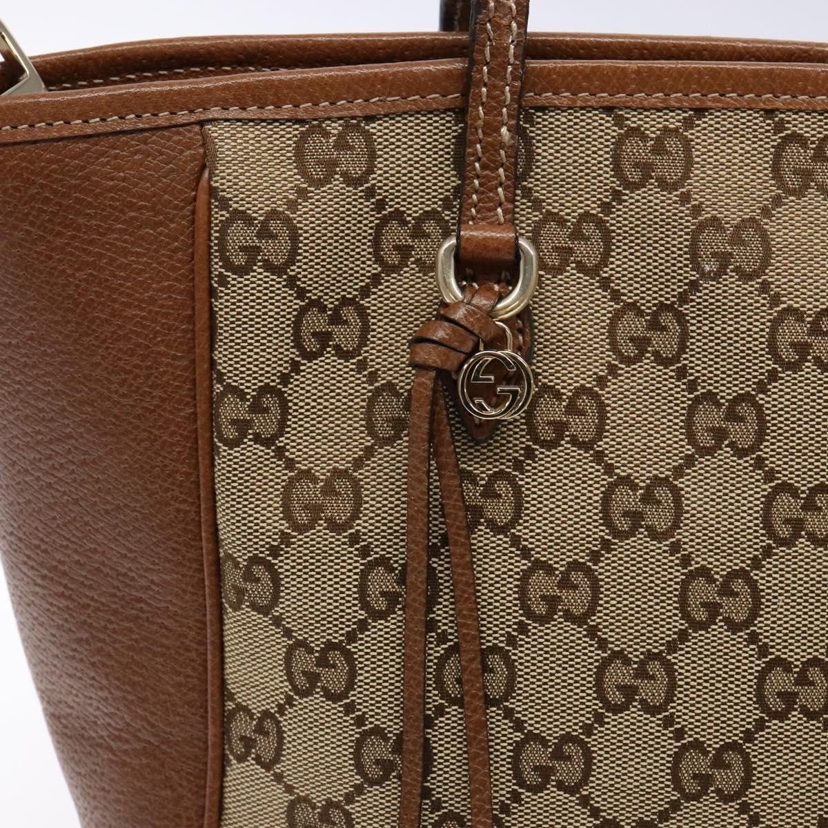 Gucci GUCCI GG Canvas Hand Bag Beige Gold Size ONE SIZE - 15 Thumbnail