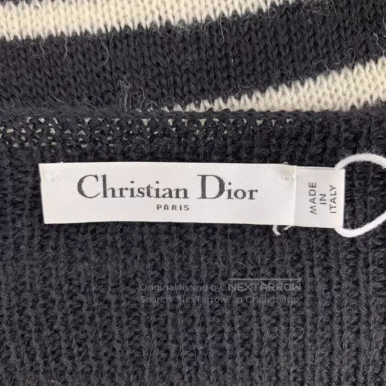 Dior Dior 24 colour-blocked hole design striped alpaca wool off Size XXS / US 00 / IT 34 - 6 Thumbnail